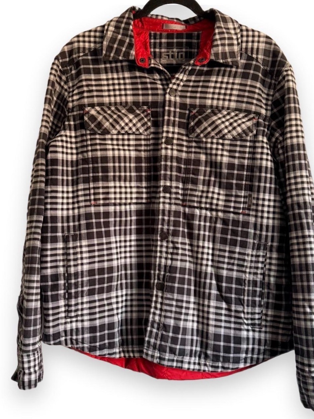 Stio Buckhorn Insulated Flannel Shirt Jacket Shacket Gorpcore Plaid Men's Med